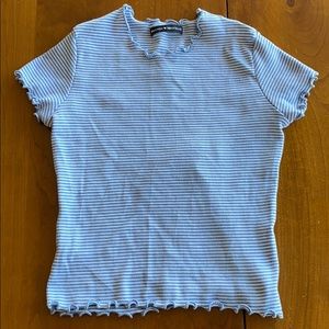 blue and white brandy melville top
